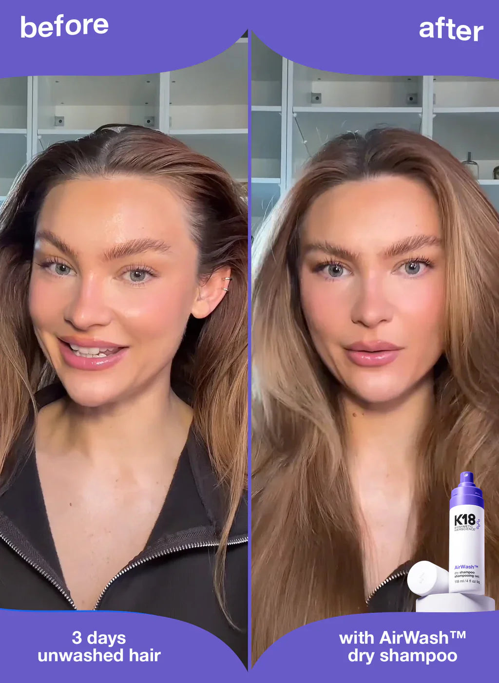 K18 Biomimetic Hairscience • AirWash Dry Shampoo 118 ml