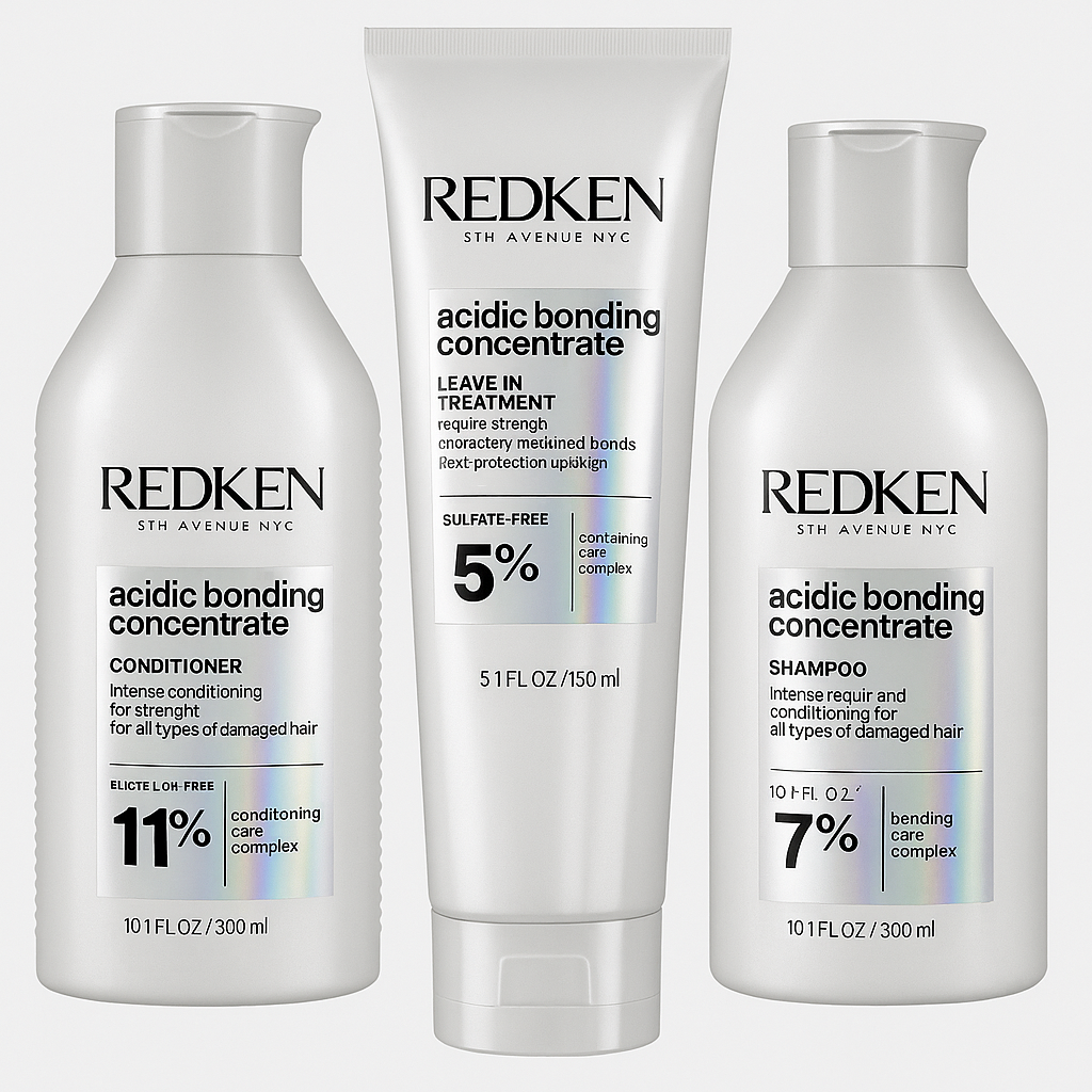 REDKEN ACIDIC BONDING SET. 300ml shampoo, 300 ml Conditioner, 150 ml Lotion