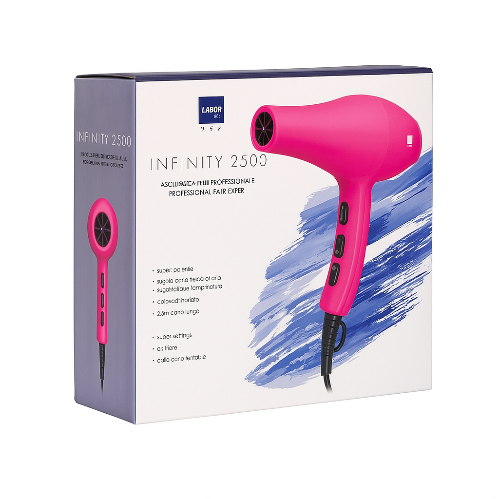 Labor Life Infinity 2500 hair dryer - PINK