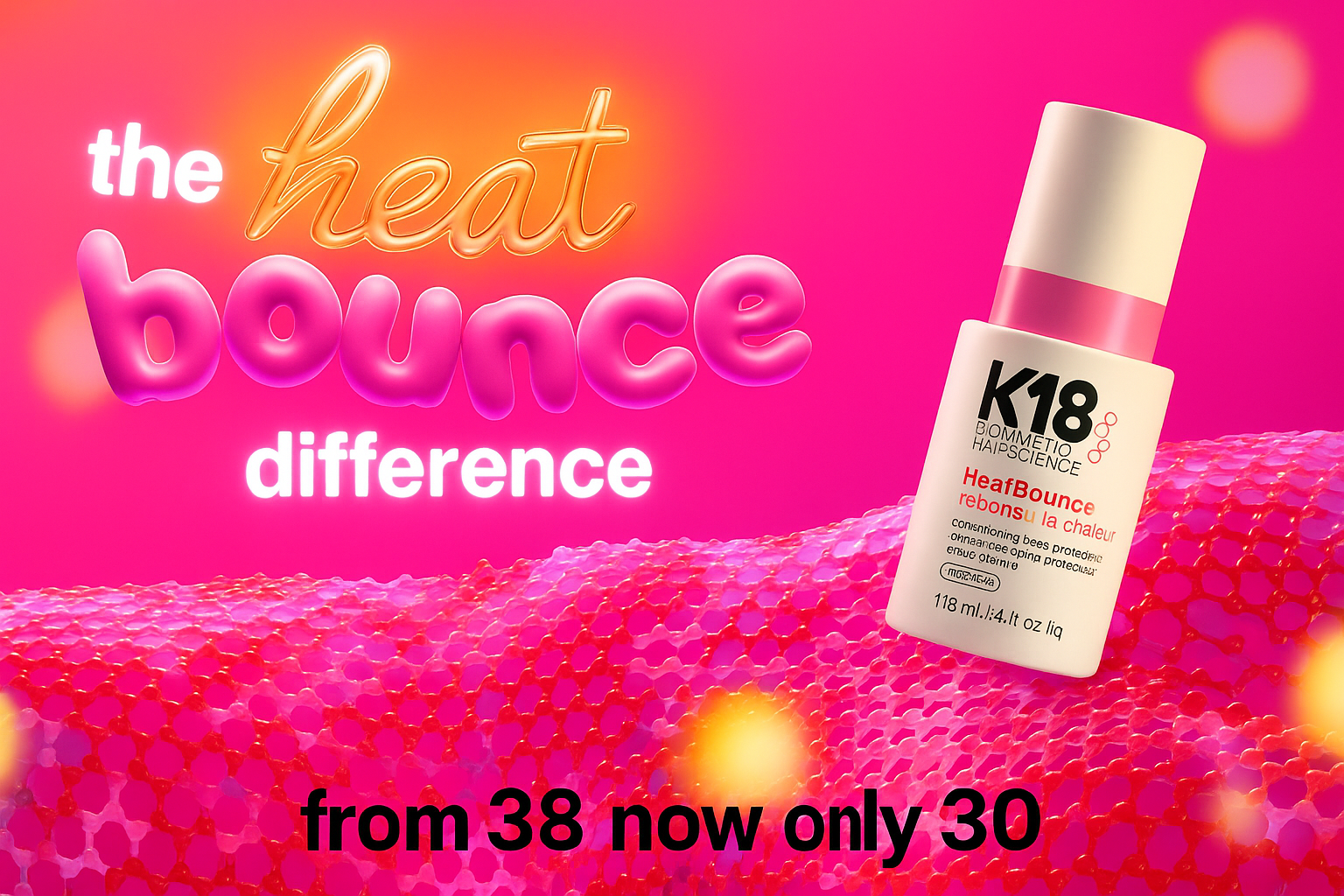 K18 - Turn up the heat with HeatBounce— conditioning heat protectant