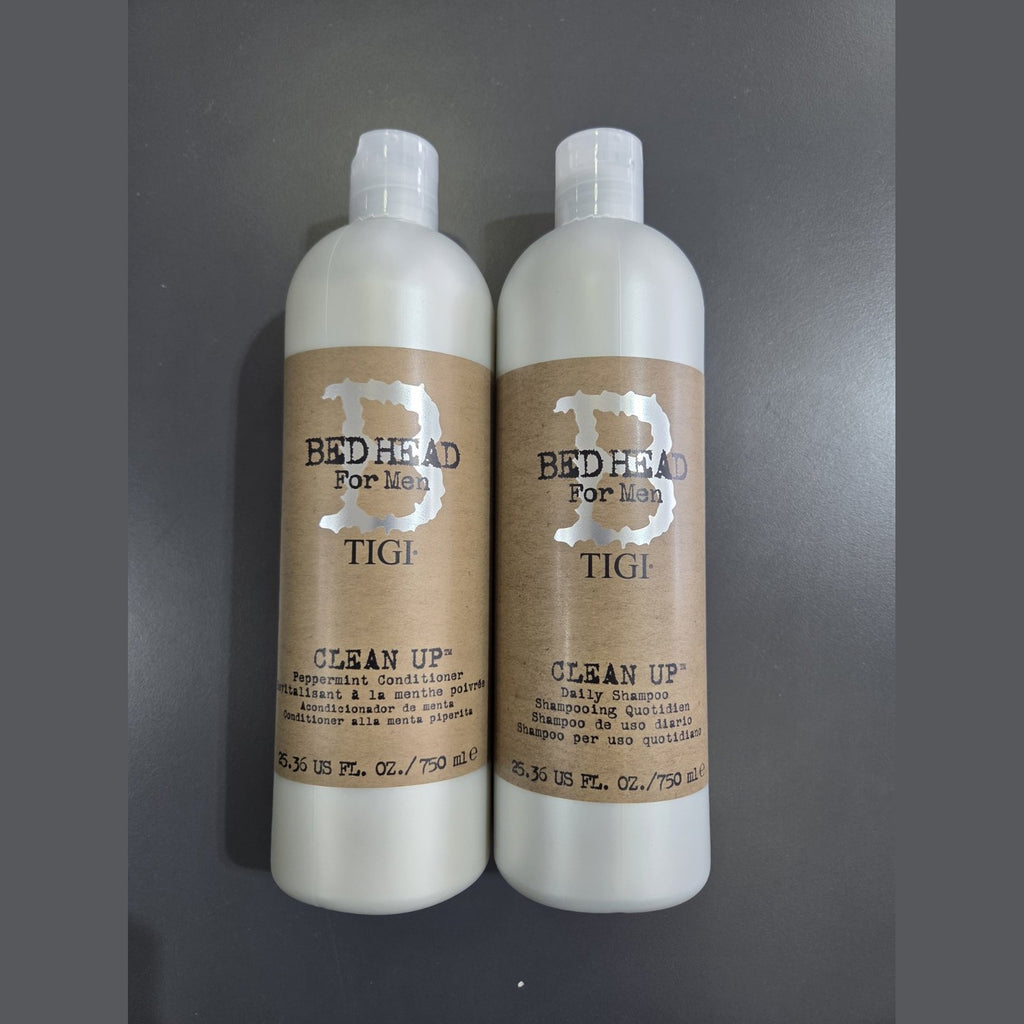 Bed Head for Men Clean Up Daily Shampoo & Peppermint Conditioner Set 750ml