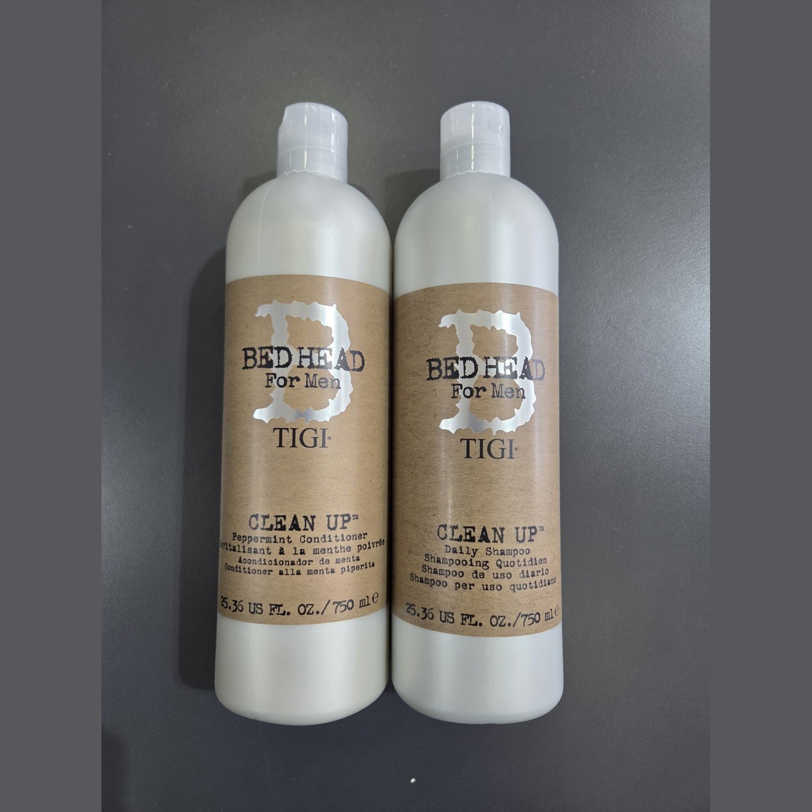 Bed Head for Men Clean Up Daily Shampoo & Peppermint Conditioner Set 750ml